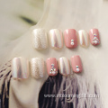 Wholesale Pink Pearls Artificial Fingernails Pressed Nails